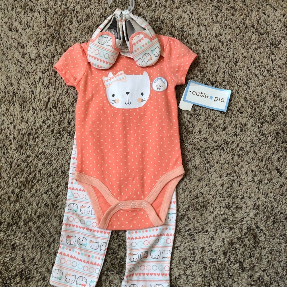 3 piece infant girls outfit